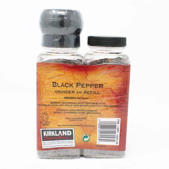 Kirkland Signature Black Pepper Grinder with Refill, 357g, Pack of 2 - Image 2