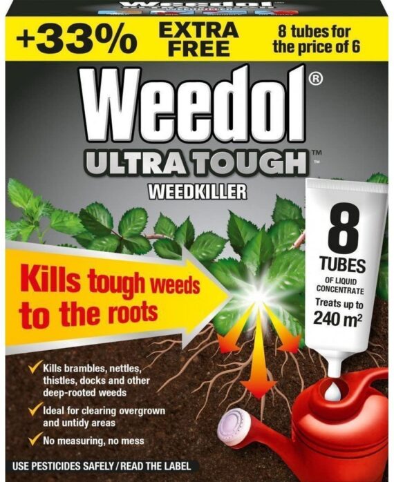 Weedol Ultra Tough Weedkiller 6 + 2 Tubes