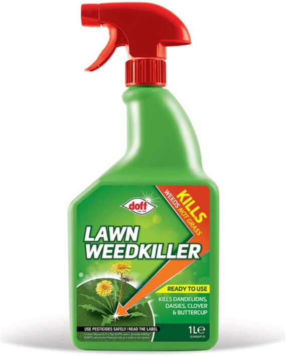 Doff Lawn Weedkiller Spray Bottle Specially Formulated Ready to Use, 1 x Doff Lawn Weedkiller 1L by Thompson and Morgan