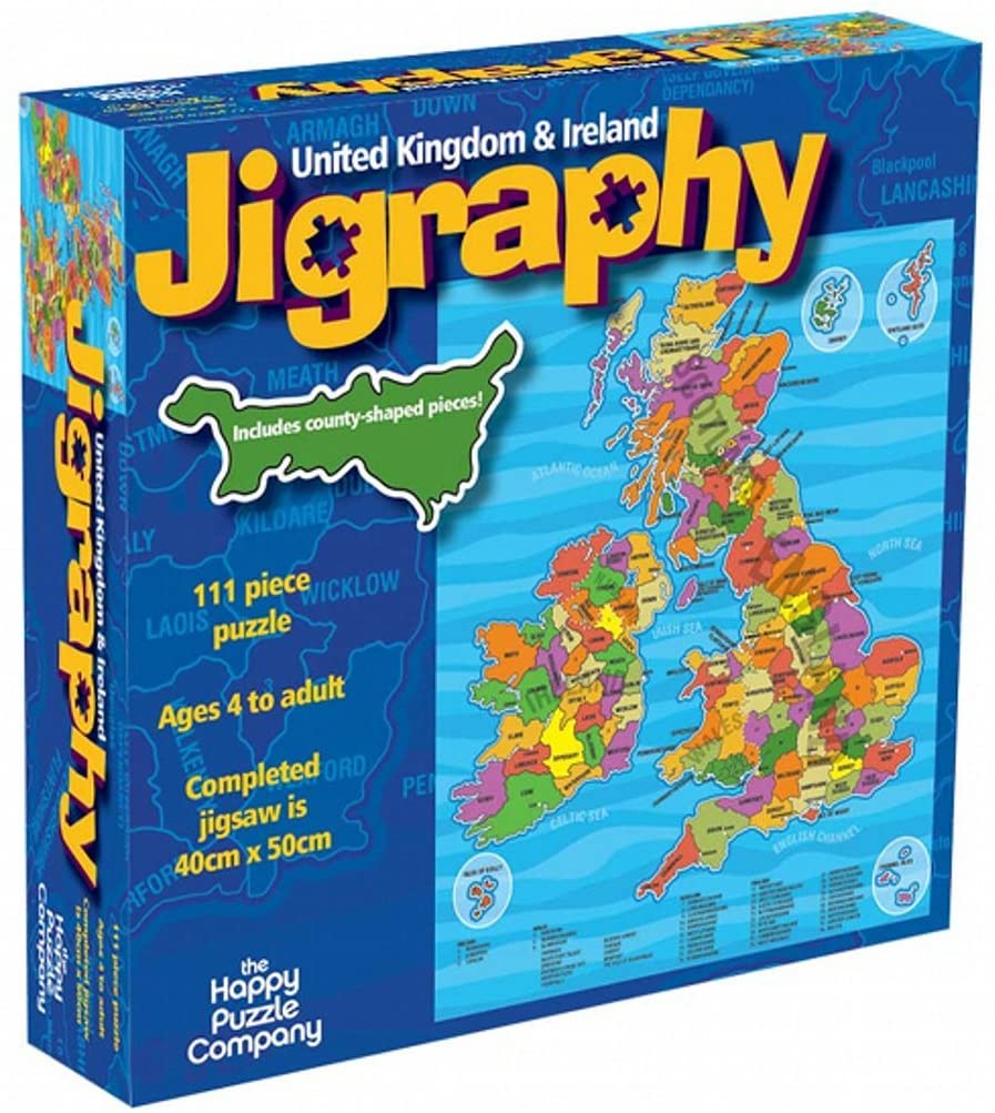 Jigraphy United Kingdom & Ireland Amazing UK Map Jigsaw Puzzle by
